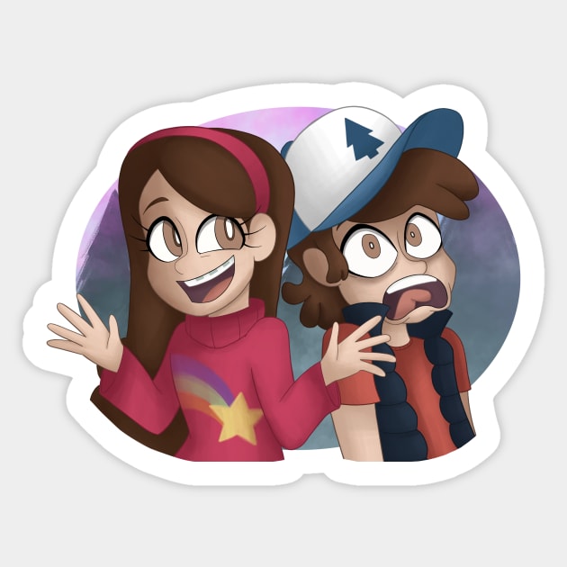 The Pines Twins Sticker by InsomniaQueen